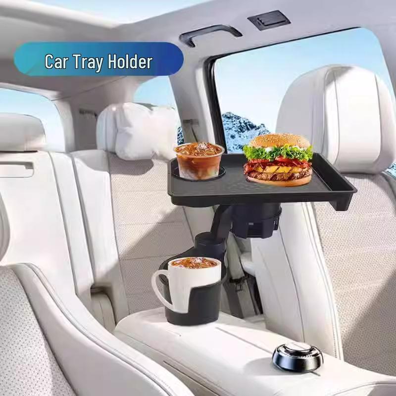 Expandable Car Cup Holder Tray for Drinks and Snacks
