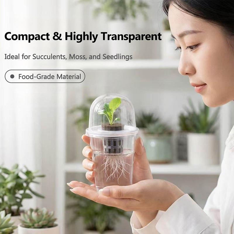 Meshpot Root Control Transparent Flowerpot Breathable Flowerpot Double-layer Growth Container with Drainage Hole Orchid Planters