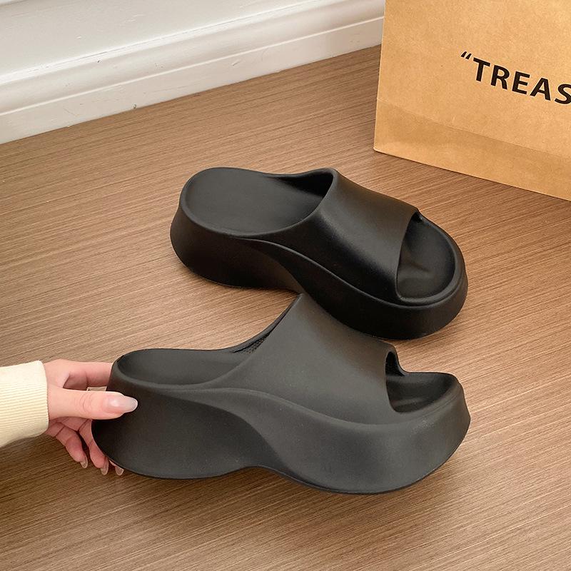 2026 Trendy EVA Thick-Soled Height-Increasing Women s Summer Non-Slip Fashion Beach Slippers 36-37
