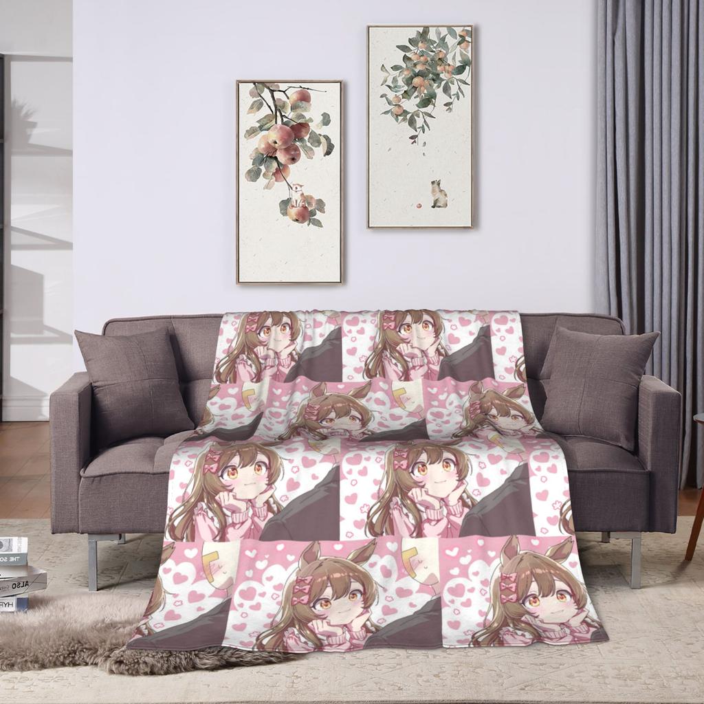 Smart Flacon Umamusume Pretty Derby Blanket Flannel Print  Multi-function Super Soft Throw Blanket for Home Car Bedspreads