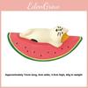 Watermelon Cat Resin Figurine Summer Cool Decor For Home Office Shelf Display