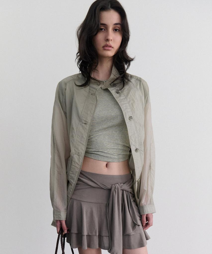 Andneeds Vero Sheer Half Jacket (Khaki Beige)