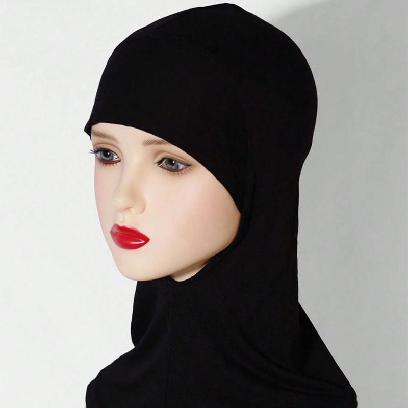 

1 или 2 штуки женского модального нижнего белья, закрытие головы и шеи до подбородка, исламский эластичный вязаный шарф, шапка, мгновенный внутренний хиджаб One Size
