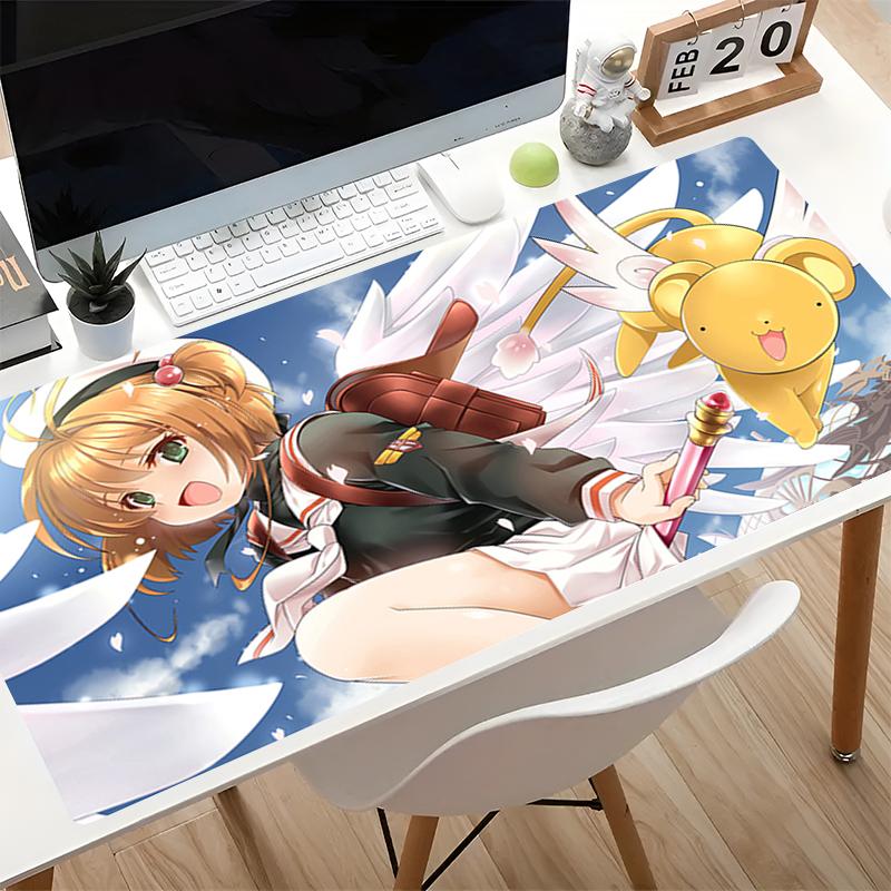 Rubber Mouse Pad Gamer Keyboard Desk Japanese Anime Mouse Mat Computer Gaming Accessories C-card Captor Sakura Kawaii Mousepads