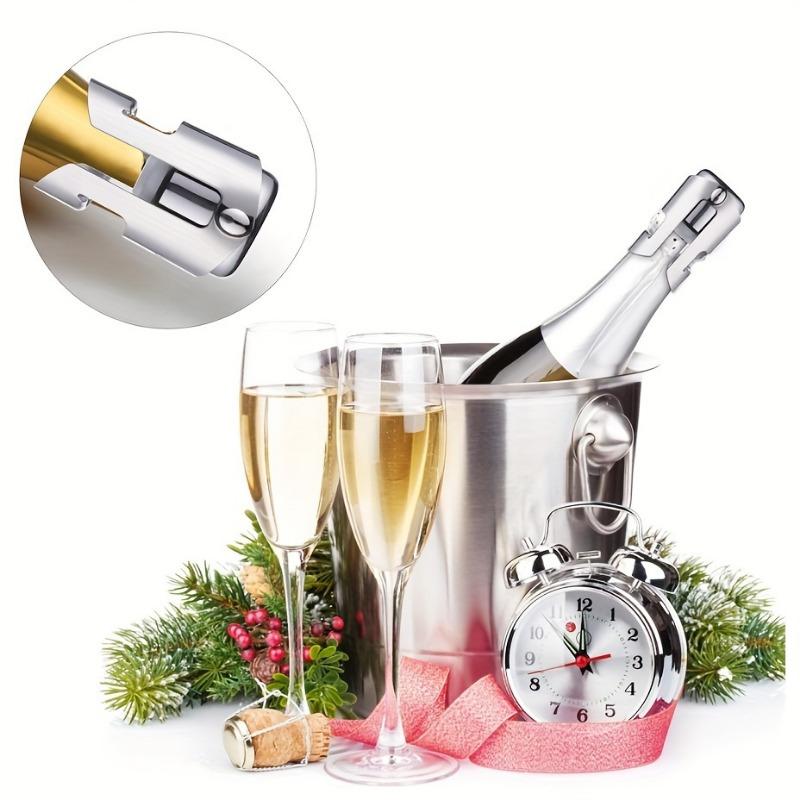 3 piezas, Tapón Sellador Profesional de Acero Inoxidable para Botella de Champán Vino Espumoso
