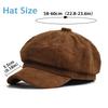 Vintage English Newsboy Cap - Women's Octagonal Beret | Baker Boy Hat for Autumn & Winter