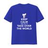 Keep Calm And Try To Take Over The World Cartoon Mouse Funny T Shirt For New Vintage Washed Graphic Top For Everyday Wear
