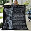 To My Daughter Son Letter Gift HD Blanket,Soft Throw Blanket for Home Bedroom Bed Sofa Picnic Travel Office Cover Blanket Kids