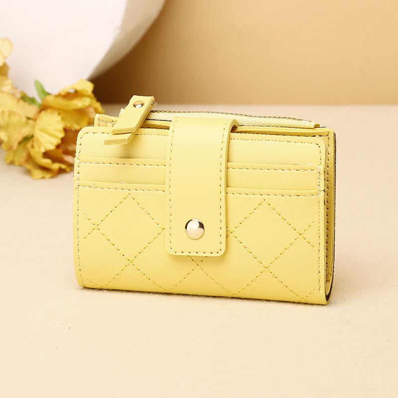 2025 Trendy Women's Short Wallet: Korean-Style Solid Color Card Holder & Coin Purse