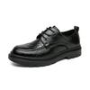 Platform casual leather shoes men's business personality round head leather shoes men's travel 2025 shoes men's business lace-up youth
