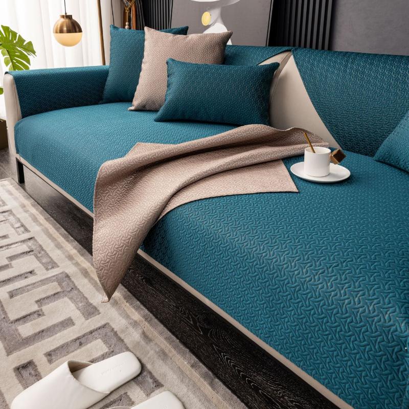 Wasserdicht Texturiertes Sofakissen Rutschfest Komfort Vier Jahreszeiten Sofahandtuch Dekoration des Wohnzimmers Kissenbezug Sofabezug