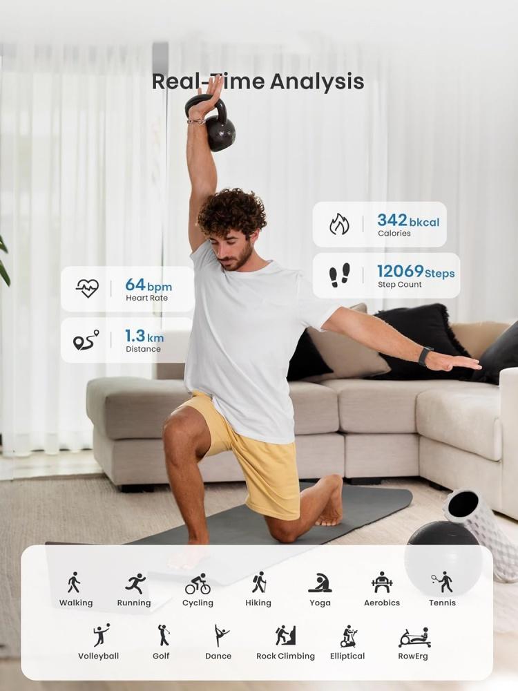 Screenless smart bracelet-B11 black nylon
