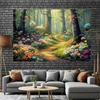 2D Fairy Tale Forest Backdrop Vibrant Flowers Path Portrait Studio Background