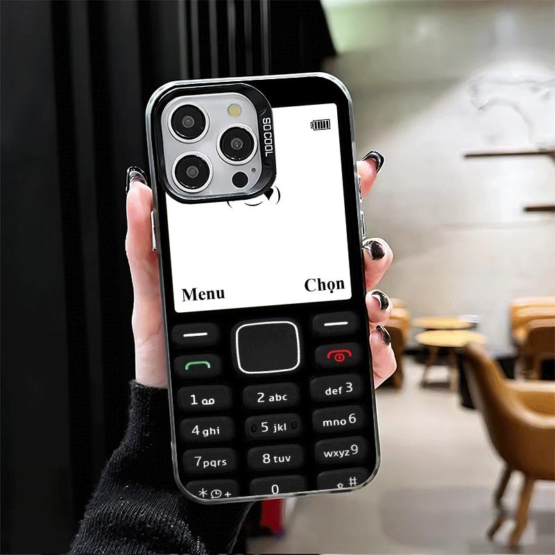 Funny Retro Callphone Shockproof Phone Case for iPhone 17 Air 16 16E 15 Pro Max 14 Plus 13 Mini 12 Back Cover Anti Fall Fundas