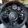 Beige Non-slip  Leather Steering Wheel Cover 100% Fit for Porsche Macan 2015- Cayenne 718 911 Car Accessorie