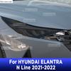 2 Pcs Performance Car Headlight Protective Film Front Light Black TPU Sticker For HYUNDAI ELANTRA N Line - Accessories