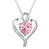 520 Valentine Gift For Women Zircon Heart Pendant Clavicle Chain Exquisite Love Necklace Jewelry