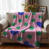 Doodle Strawberry Cartoon Anime Print Flannel Blanket Soft Warm Throw for Kids Bedroom Sofa Christmas Office Car