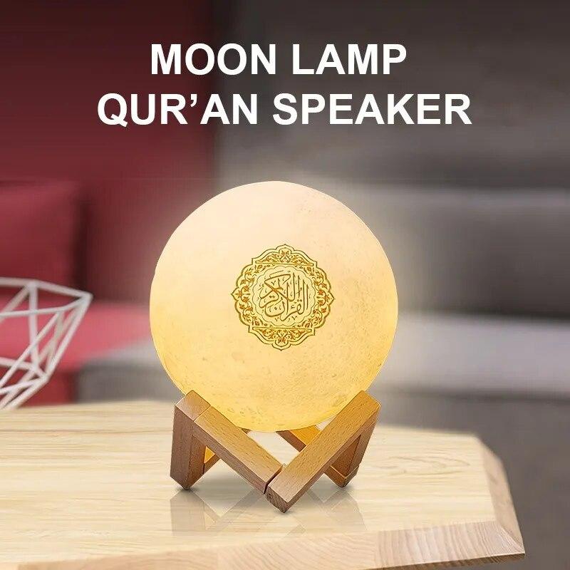 APP-Funktion Koran Drahtloser Bluetooth-Lautsprecher LED-Touch-Nachtlicht Mondlampe Coran Musulman Koran-Spieler Veilleuse Coranique