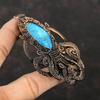 Tibetan Turquoise Pendant Copper Wire Wrapped Octopus Pendant Natural Gemstone Pendant Copper Designer Jewelry Handmade Pendant Gift For Her
