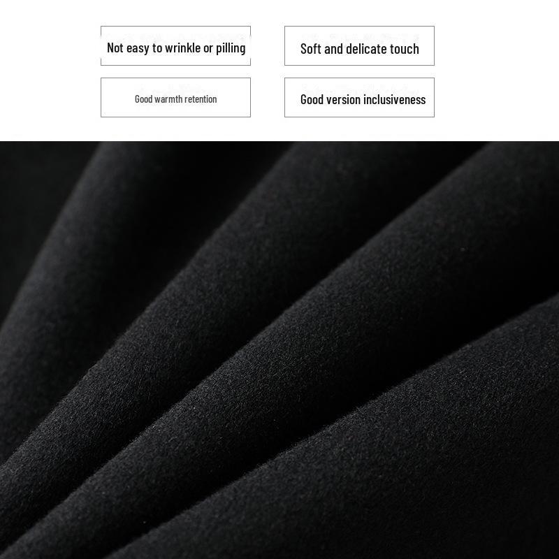 Hepburn-Style Women's Slim Fit Double-Faced Cashmere Wool Coat 2024