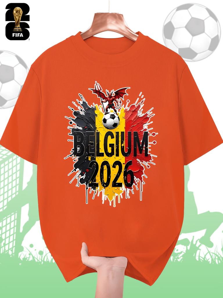The 2026 FIFA-themed Men's Short-sleeved T-shirt, Featuring a FIFA Football Design