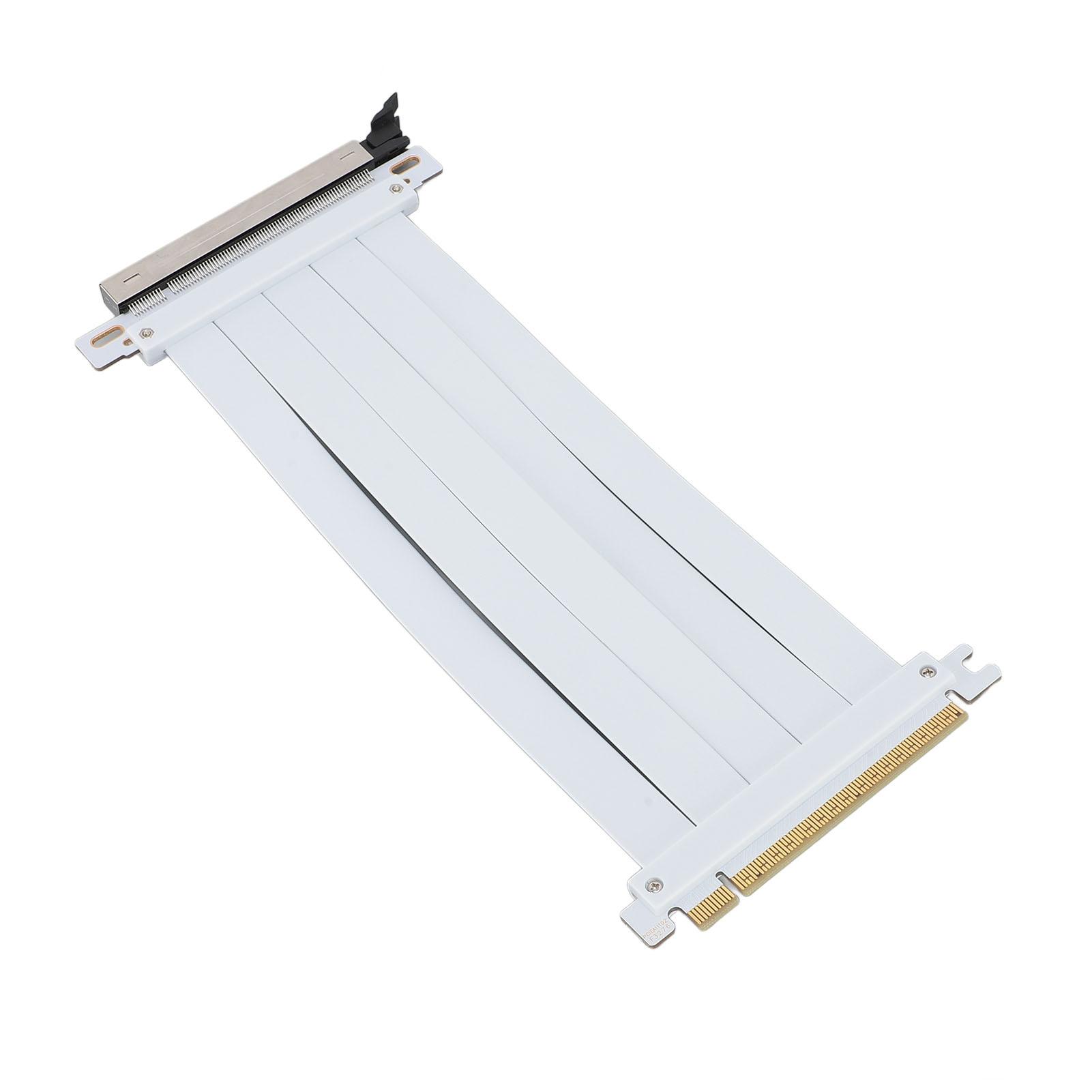 

PCIE 4.0 X16 Riser Cable PCB 128Gbps High Speed Flexible GPU Extension Riser Cable Adapter Compatible with 4.0 3.0 2.0 20cm / 7.9in
