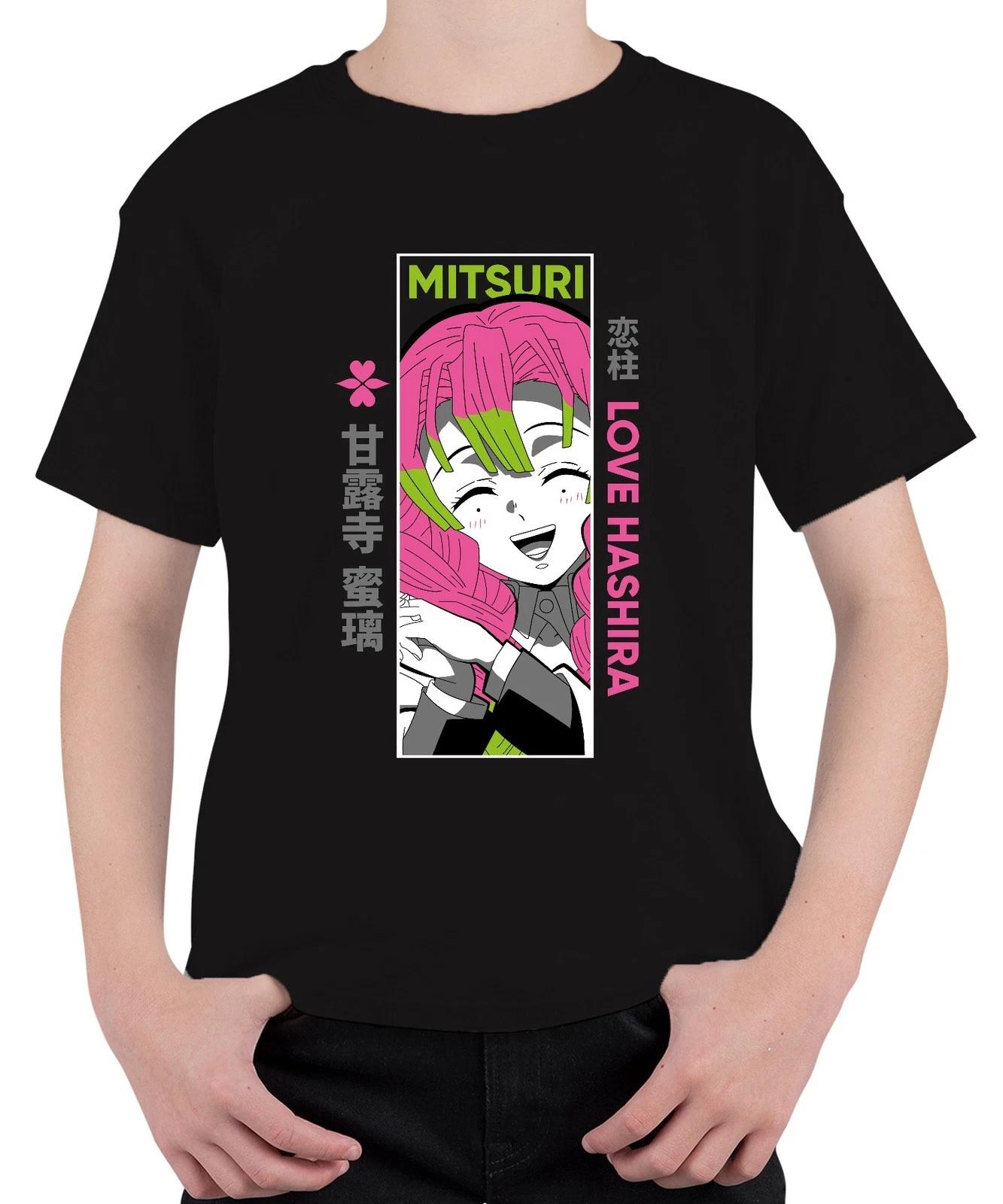 Mitsuri Love Hashira Demon Slayer Anime Geschenk Otaku kawaii Unisex Kinder T-Sh L