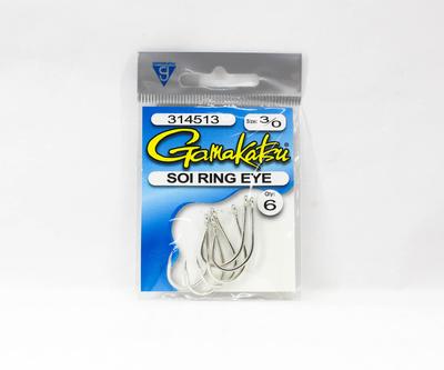 Gamakatsu Soi Ringöse Größe 3/0 , 6 Stück pro Packung (4029)