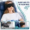 Comfortable Sleep Aid for Home Travel Pillow Airplanes 360 Degree Airplane Head Strap with 3D Eye Cushion System Long Flights Sleeping No