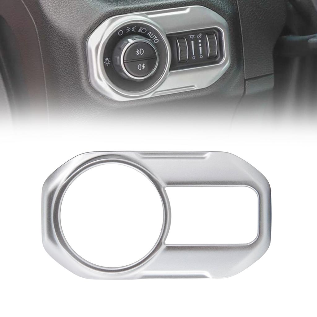 Headlight Lamp Switch Button Cover for Wrangler JL 2018-2025 Decoration White Cover Trim for Headlight Lamp Interior Accessories
