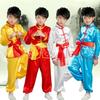 With Belt Kungfu Uniform Long Sleeves Martial Art Uniform Fashion Tai Chi Uniform  Children