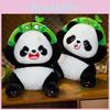 Cute Iron Head Bamboo-breaking Panda Plush Toy Animal Zoo Gift Stuffed Animal Birthday Present Panda Doll Characters)