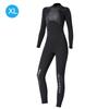 WS-19491 3mm Men Women One Piece Neoprene Nylon   Sleeve Wetsuit Swim Diving Suit(Man Black M)
