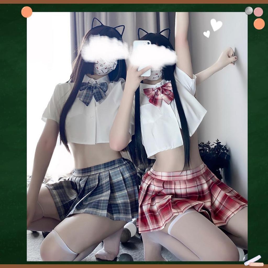 Great Value Full Set for High School Girls Sleeve Mini High School Sailor Suit Uniform JK Miniskirt Cute Dress School Student Clothes Adult Cute