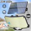 High Efficiency Solar Outdoor Lamp Featuring 234 LEDs Motion Sensor Technology 3 Operating Modes IP65 Waterproof Garden Light
