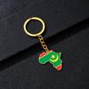 Portachiavi Premium in Acciaio Inossidabile con Ciondolo Mappa Bandiera Africa Ghana Nigeria Capo Verde Congo Uganda Regalo per Appassionati di Viaggi