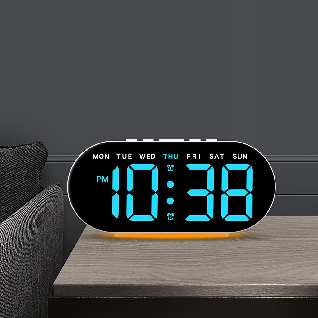 Orologio da comodino LED Multifunzione con Temperatura, Calendario e Sveglia per Decorazione della Camera da Letto