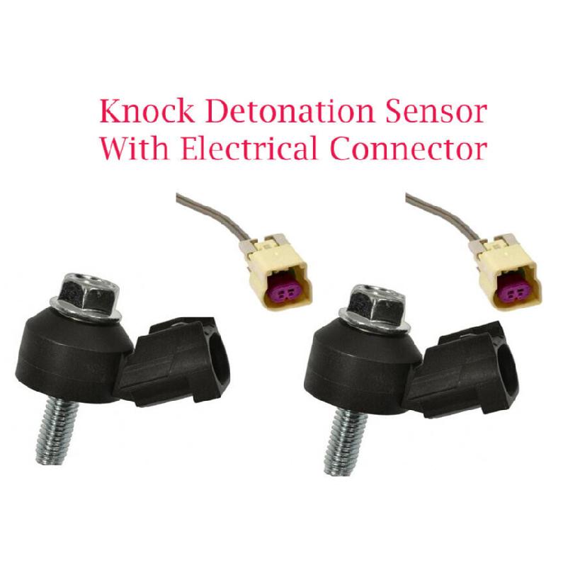 Set of 2 Knock Sensor W/Connector Fits Express Silverado Savana Sierra 2007-2014