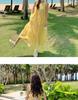 New Summer 2026 Women's Yellow Sleeveless French Vest Dress - Beach Resort Style