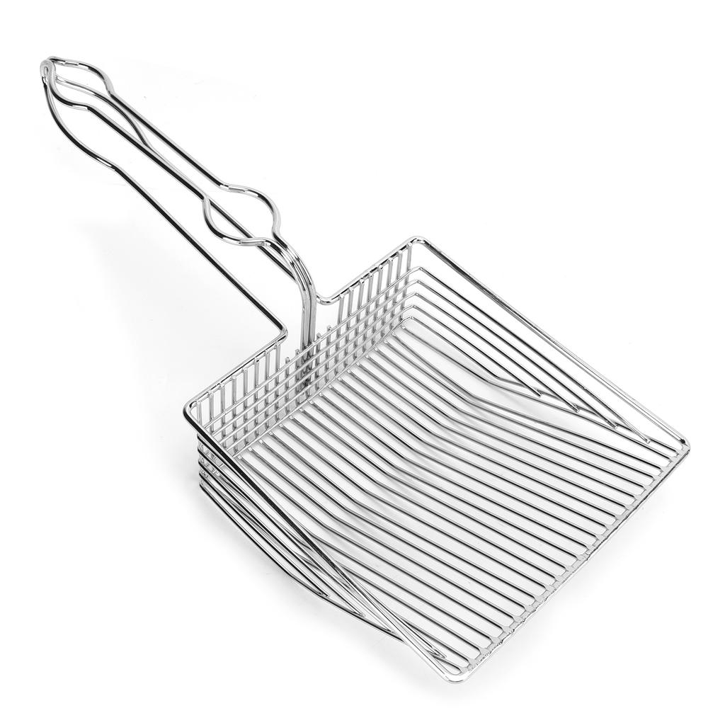 Cat Litter Scoop Stainless Steel Kitty Litter Metal Scooper for Small Pet Litter Boxes Cleaning