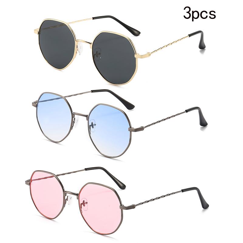 Polygon Metal Sunglasses Vintage Frame For Women Sunglasses Men Luxury Brand Design Sun Glasses Women Mirror Gafas De Sol Uv400