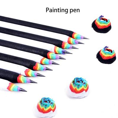10pcs Rainbow Pencil Student School Stationery Supplies Kids Painting Pencils