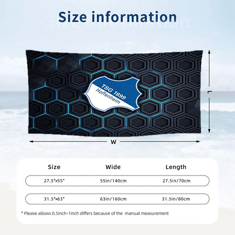 TSG Hoffenheim FC Print Quick Dry Beach Towel Microfiber Absorbent Portable Travel Swimming Towel