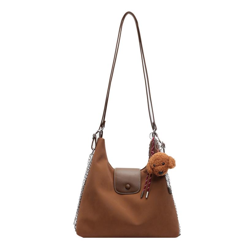 

Винтажная матовая сумка-тоут большой вместимости 2025 осень-зима новая повседневная универсальная сумка-рюкзак without pendant хаки