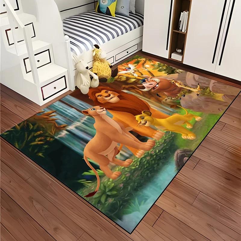 The Lion King Pattern 3D Kids Bedroom Bedside Carpet Non Slip Soft Floor Mat Sofa Coffee Table Rugs for Home Decor