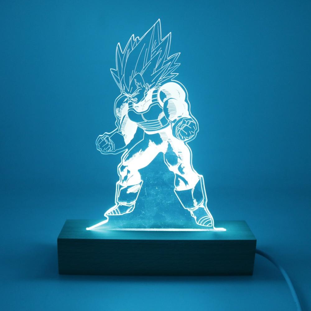 Gaming Room Lamp Anime Goku Night Light Luces Led Lights For Bedroom Home Decoration Usb Small Rgb Lighting Xmas Birthday Gifts Kid Friendly