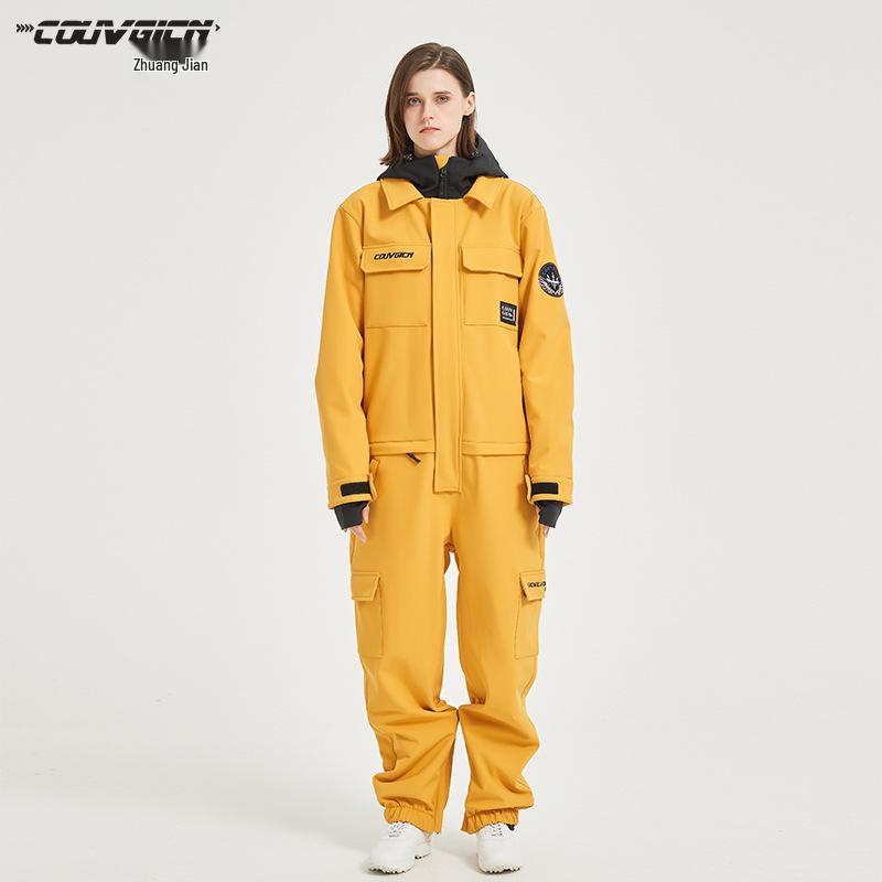 Unisex Adult Ski Suit: Windproof, Waterproof, Warm Snowboard Set for Couples