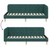 Corner Bed Frame Dark Green 90 X 190 Cm Fabric