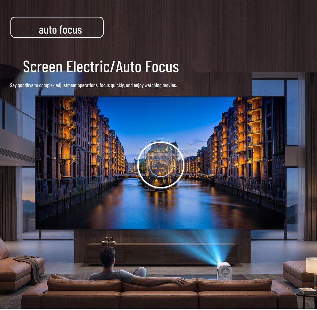 8K Ultra HD T50 Smart Portable Projector for Home Use